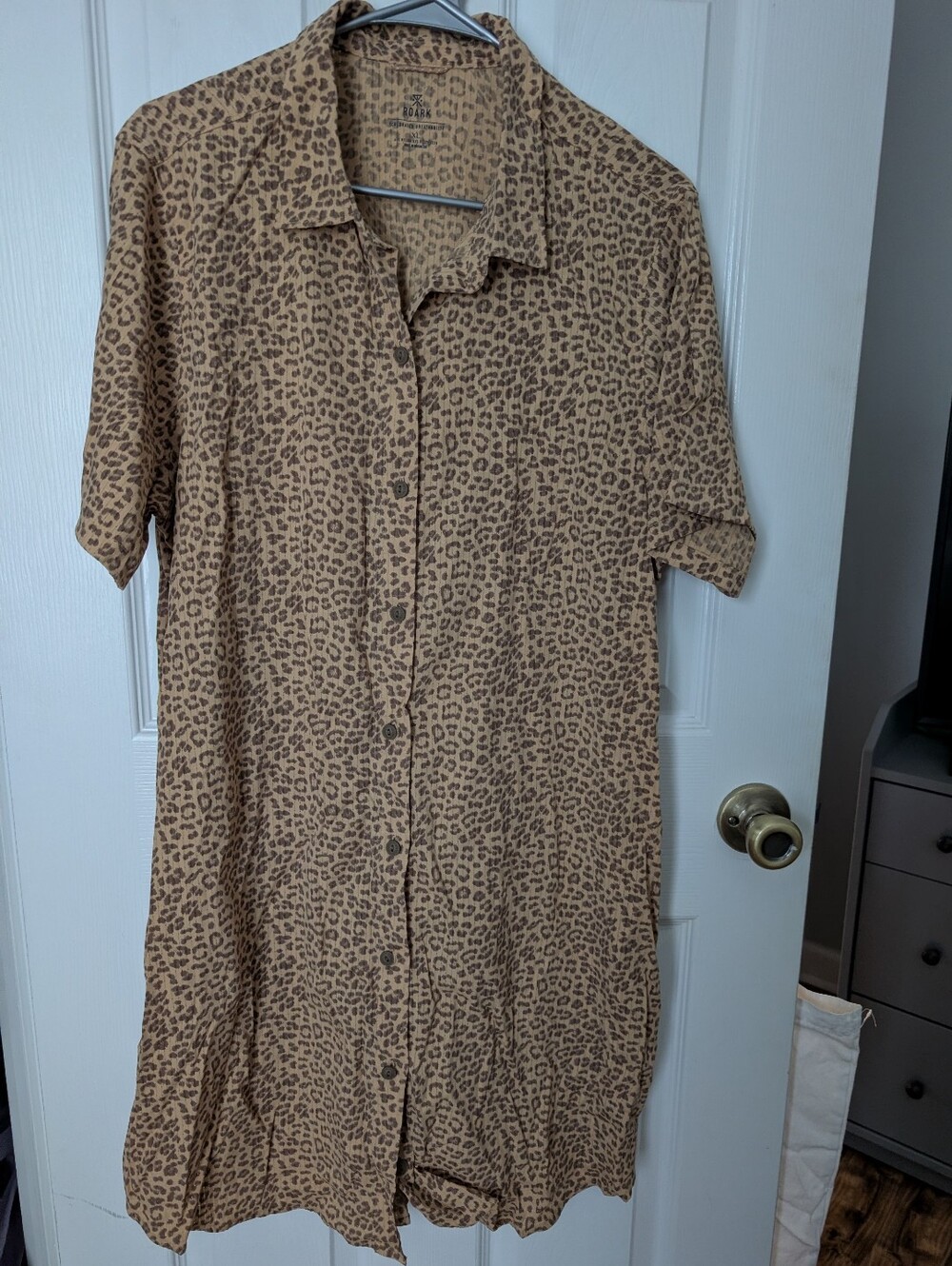 Roark Bless Up Leopard Print Beach Cover Up
